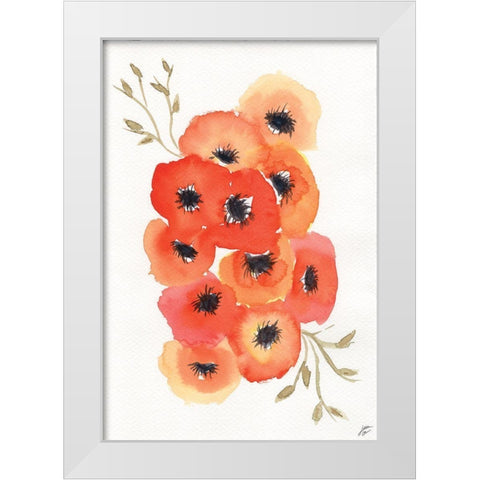 Vivid Anemones II White Modern Wood Framed Art Print by Lee, Judson