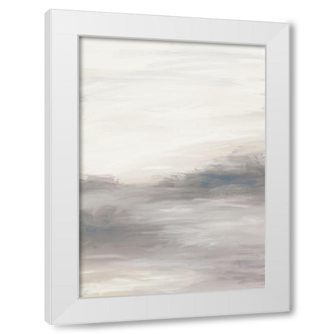 Blue-Mauve Abstract White Modern Wood Framed Art Print by Lee, Judson