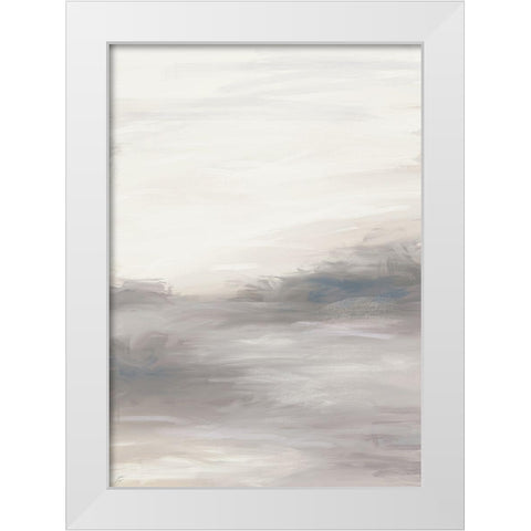 Blue-Mauve Abstract White Modern Wood Framed Art Print by Lee, Judson