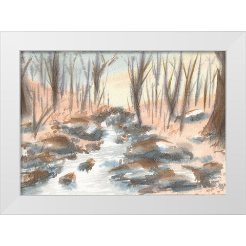 Fall Quite Creek White Modern Wood Framed Art Print by Lee, Judson