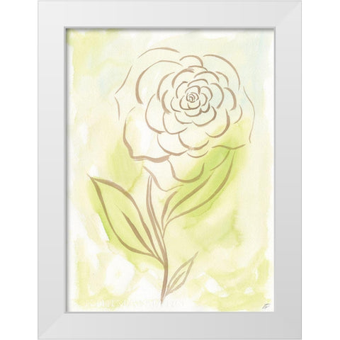Flower I White Modern Wood Framed Art Print by Lee, Judson