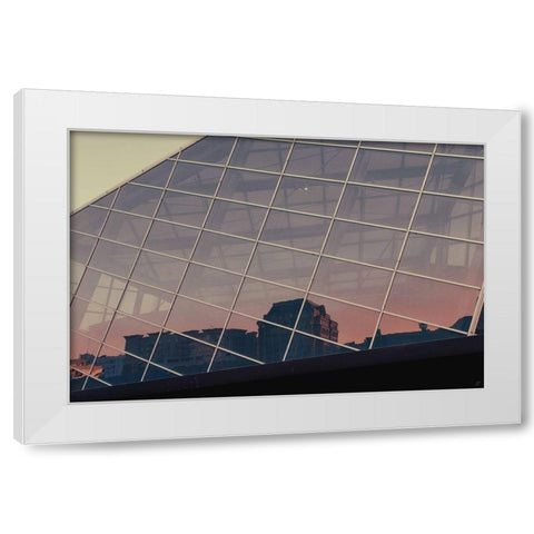 City Sunrise White Modern Wood Framed Art Print by Lee, Judson