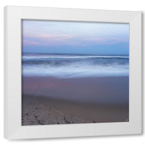 Washy Beach in Pink White Modern Wood Framed Art Print by Lee, Judson