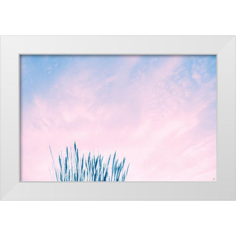 Millennial Pink Sea Grass White Modern Wood Framed Art Print by Lee, Judson