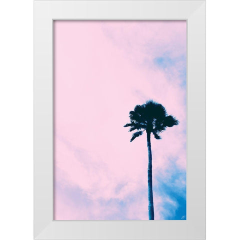 Millennial Pink Palm White Modern Wood Framed Art Print by Lee, Judson