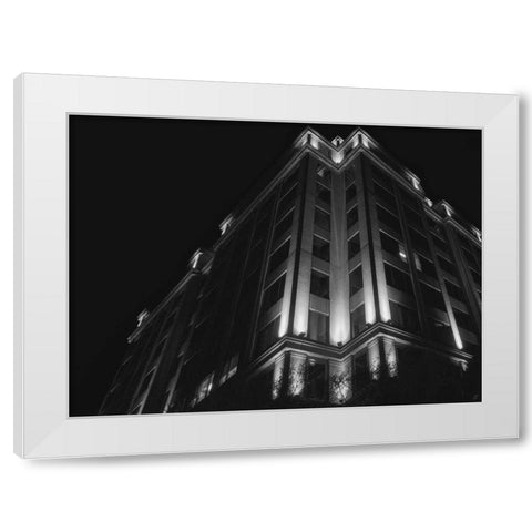 Big Building at Night I White Modern Wood Framed Art Print by Lee, Judson