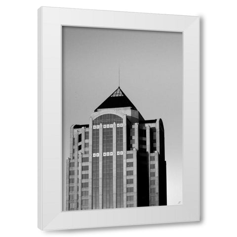 Old Skyscraper White Modern Wood Framed Art Print by Lee, Judson