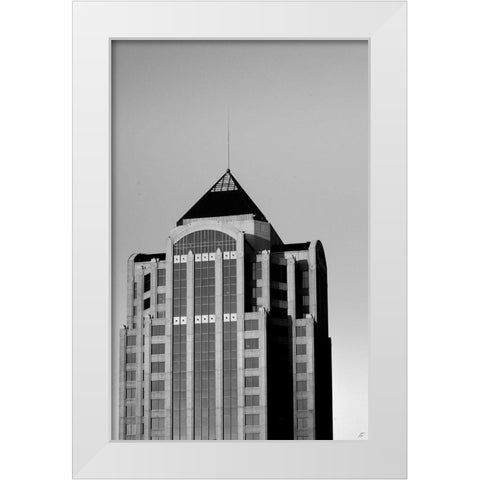 Old Skyscraper White Modern Wood Framed Art Print by Lee, Judson