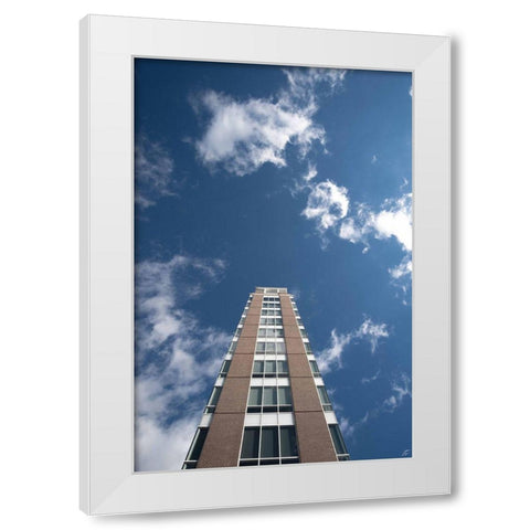 Look Tall Tower White Modern Wood Framed Art Print by Lee, Judson