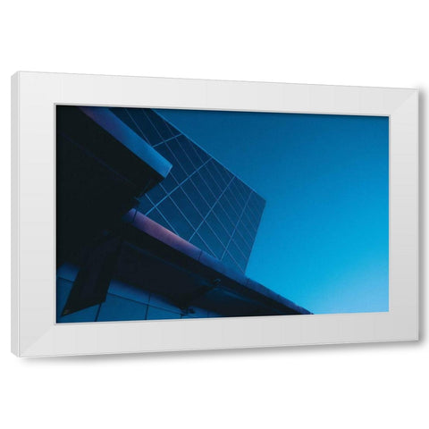 Blue Monday White Modern Wood Framed Art Print by Lee, Judson