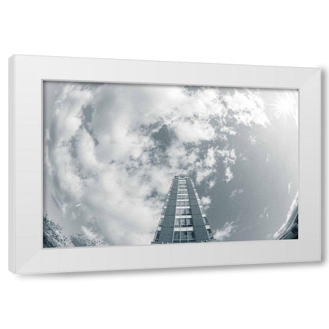 Tower in the Sky White Modern Wood Framed Art Print by Lee, Judson