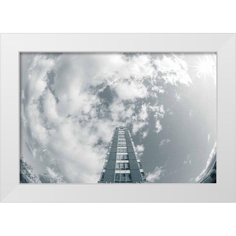 Tower in the Sky White Modern Wood Framed Art Print by Lee, Judson