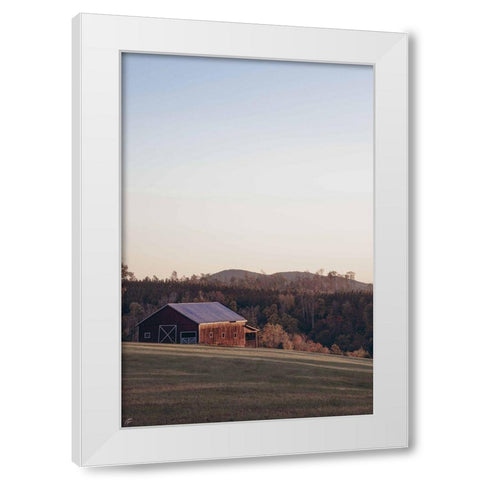 Sunlit Barn White Modern Wood Framed Art Print by Lee, Judson