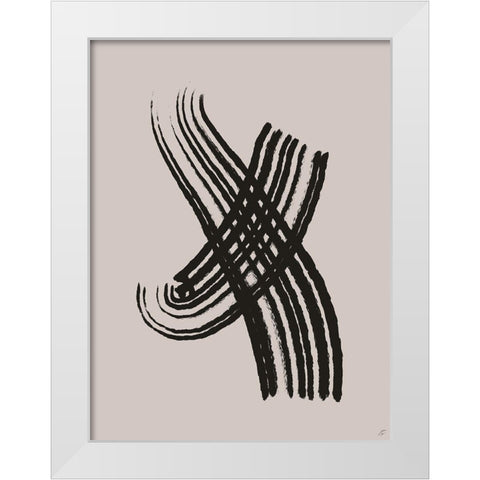 Hake Scrapes II White Modern Wood Framed Art Print by Lee, Judson