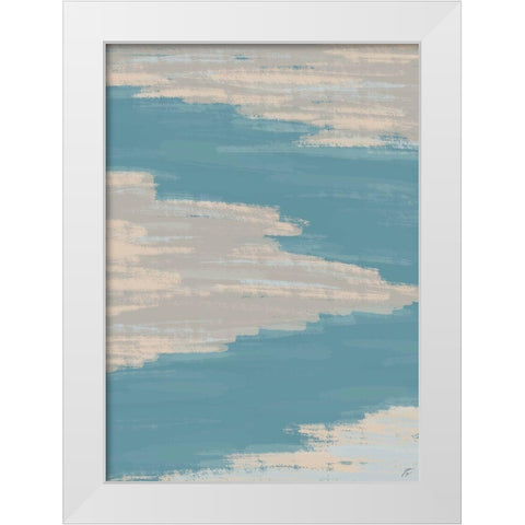 Teal River White Modern Wood Framed Art Print by Lee, Judson