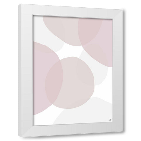 Pink Beach Glass White Modern Wood Framed Art Print by Lee, Judson
