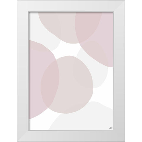 Pink Beach Glass White Modern Wood Framed Art Print by Lee, Judson