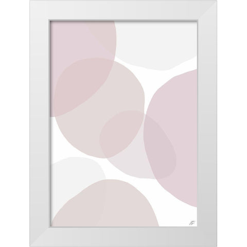 Pink Beach Glass II White Modern Wood Framed Art Print by Lee, Judson