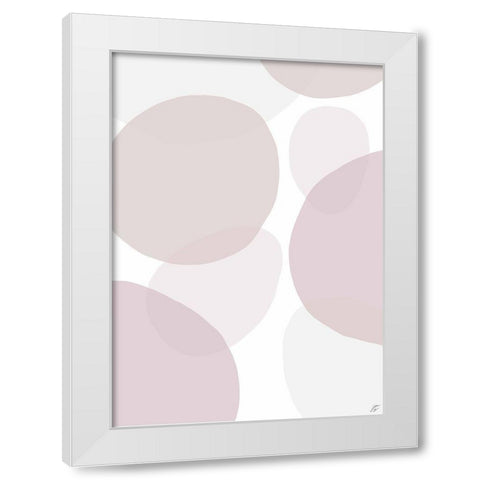 Pink Beach Glass III White Modern Wood Framed Art Print by Lee, Judson
