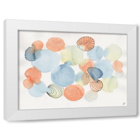 Watercolor and Shells II White Modern Wood Framed Art Print by Lee, Judson