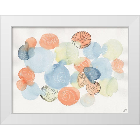 Watercolor and Shells II White Modern Wood Framed Art Print by Lee, Judson