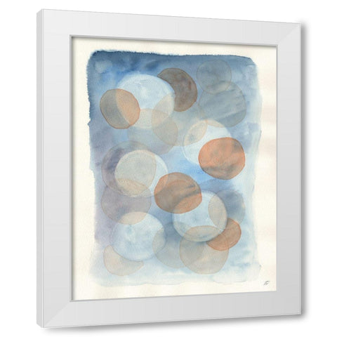 Many Moon White Modern Wood Framed Art Print by Lee, Judson