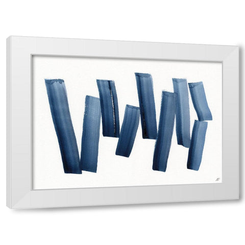 Line Leanings White Modern Wood Framed Art Print by Lee, Judson