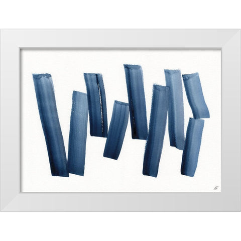 Line Leanings White Modern Wood Framed Art Print by Lee, Judson