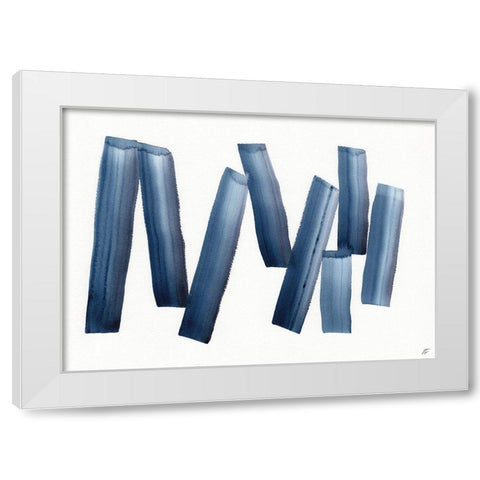 Line Leanings II White Modern Wood Framed Art Print by Lee, Judson