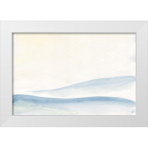 Two Soft Hills White Modern Wood Framed Art Print by Lee, Judson