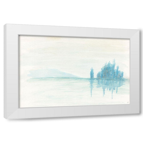 Green Tea Reflections White Modern Wood Framed Art Print by Lee, Judson