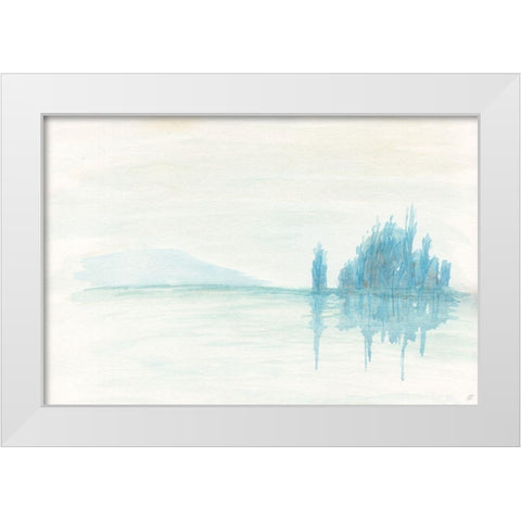 Green Tea Reflections White Modern Wood Framed Art Print by Lee, Judson