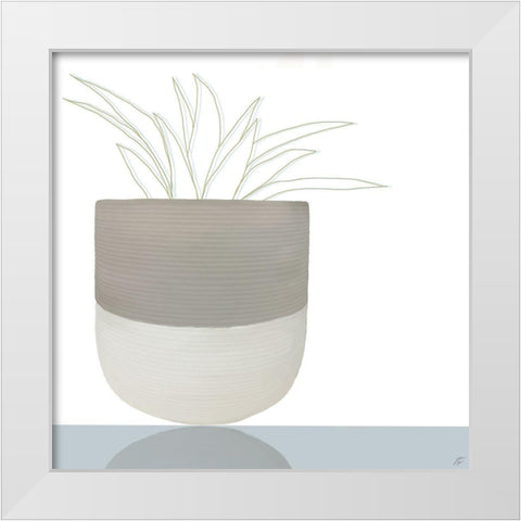 Potted Plant White Modern Wood Framed Art Print by Lee, Judson