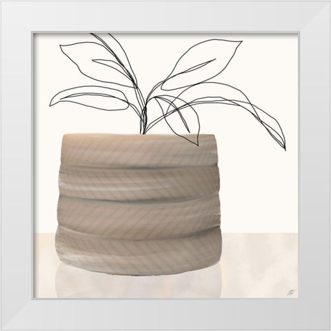 Pot Reflection White Modern Wood Framed Art Print by Lee, Judson