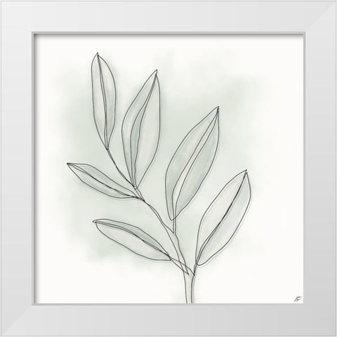 Line Grass White Modern Wood Framed Art Print by Lee, Judson