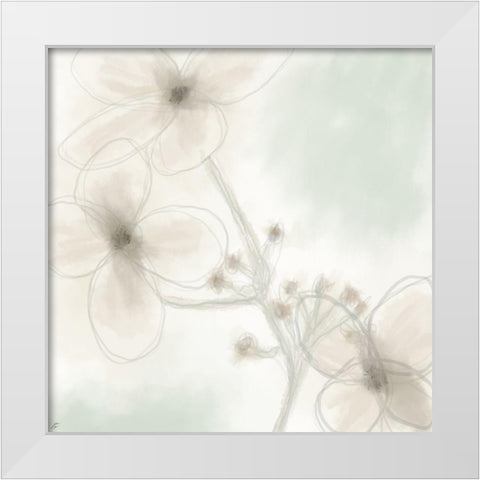Flower Clipping White Modern Wood Framed Art Print by Lee, Judson