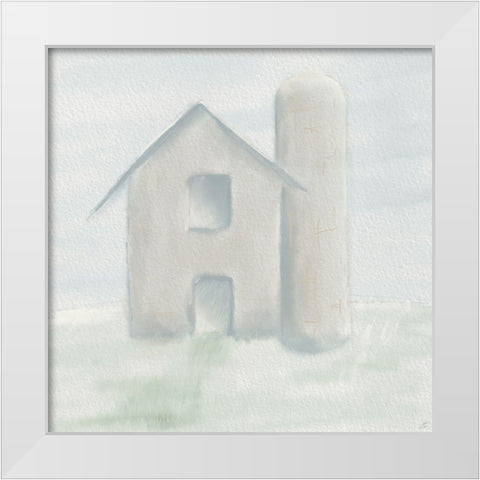Single Barn White Modern Wood Framed Art Print by Lee, Judson