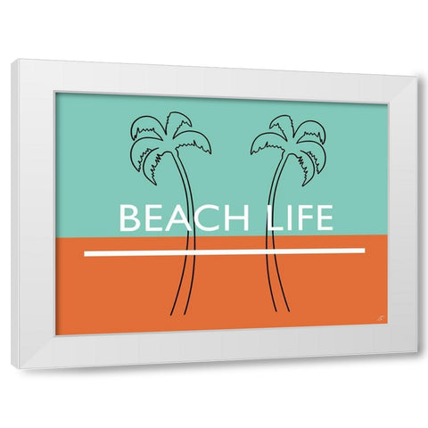 Beach Life White Modern Wood Framed Art Print by Lee, Judson