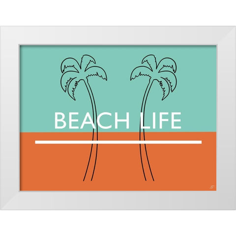 Beach Life White Modern Wood Framed Art Print by Lee, Judson