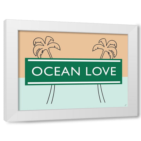 Ocean Love White Modern Wood Framed Art Print by Lee, Judson