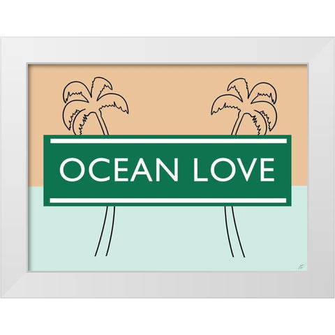 Ocean Love White Modern Wood Framed Art Print by Lee, Judson