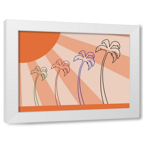 Sun Shine White Modern Wood Framed Art Print by Lee, Judson
