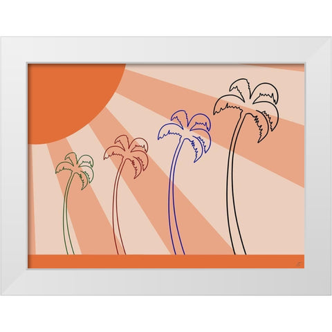 Sun Shine White Modern Wood Framed Art Print by Lee, Judson