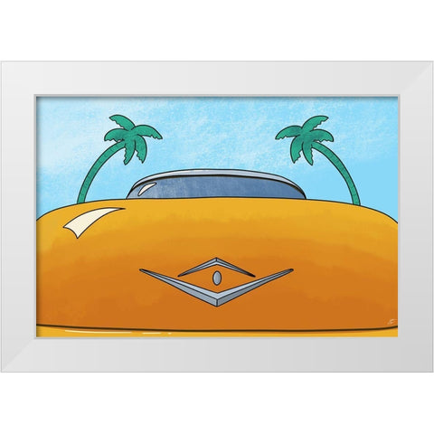 Ocean Drive White Modern Wood Framed Art Print by Lee, Judson