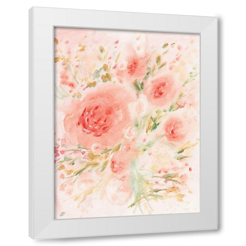 Loosely Floral White Modern Wood Framed Art Print by Lee, Judson