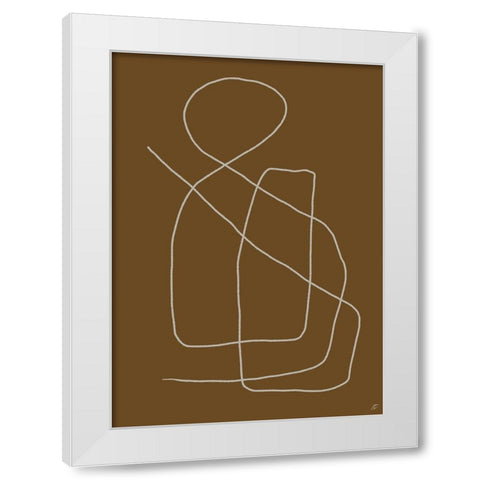 Scribbles on Brown White Modern Wood Framed Art Print by Lee, Judson