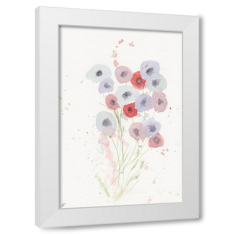 Cotton Candy Florals II White Modern Wood Framed Art Print by Lee, Judson