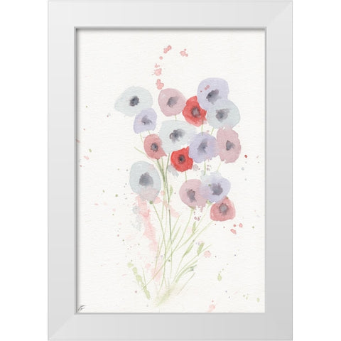 Cotton Candy Florals II White Modern Wood Framed Art Print by Lee, Judson