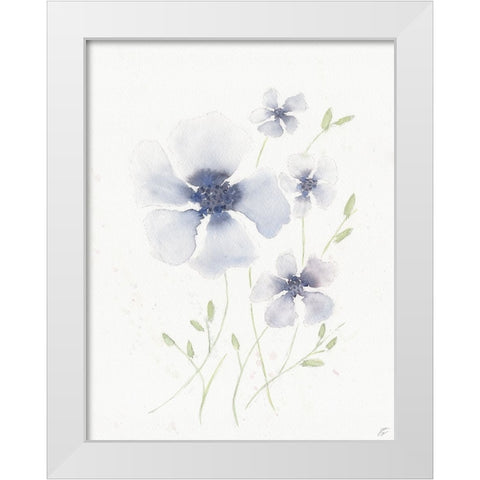 Blues and Grays White Modern Wood Framed Art Print by Lee, Judson