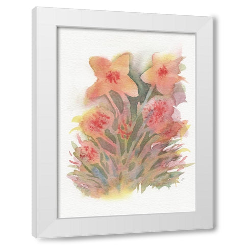 Blues and Grays II White Modern Wood Framed Art Print by Lee, Judson